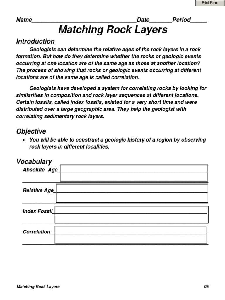 lab 5 2 matching rock layers procedure c answer key
