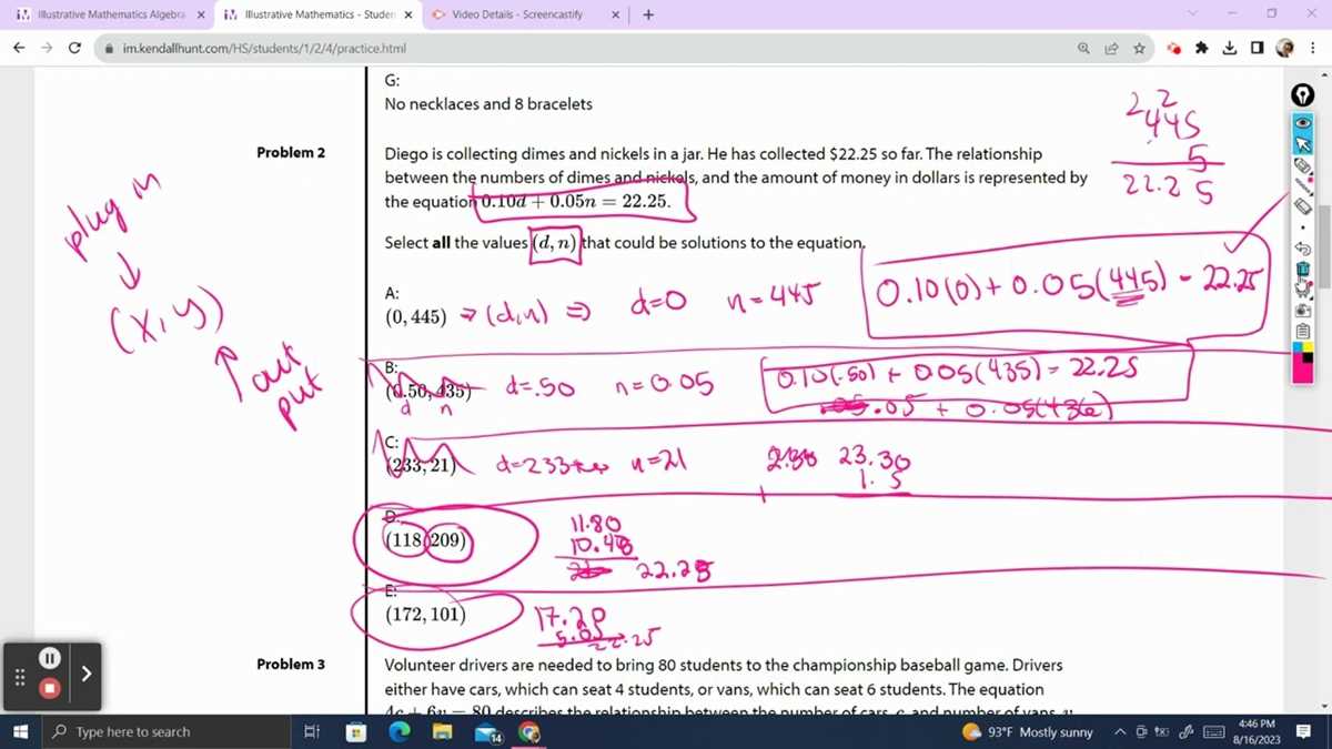 math ready unit 1 lesson 4 answer key