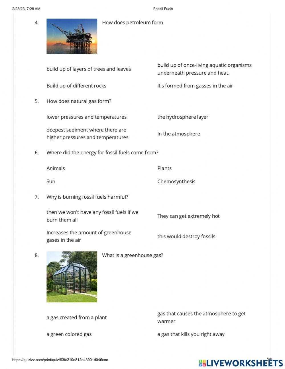 homework fossil fuel use answer key