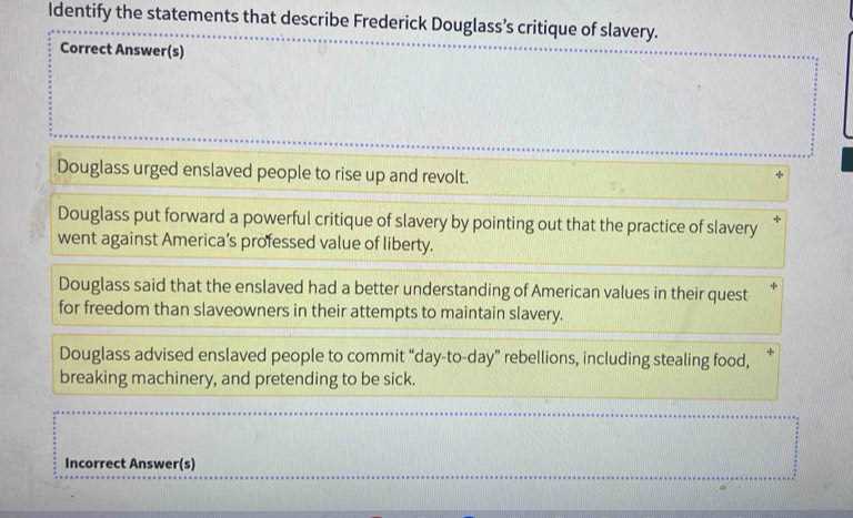 frederick douglass from slavery to freedom answer key