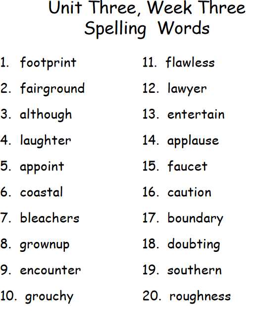 grammar grade 5 unit 3 week 3 answer key