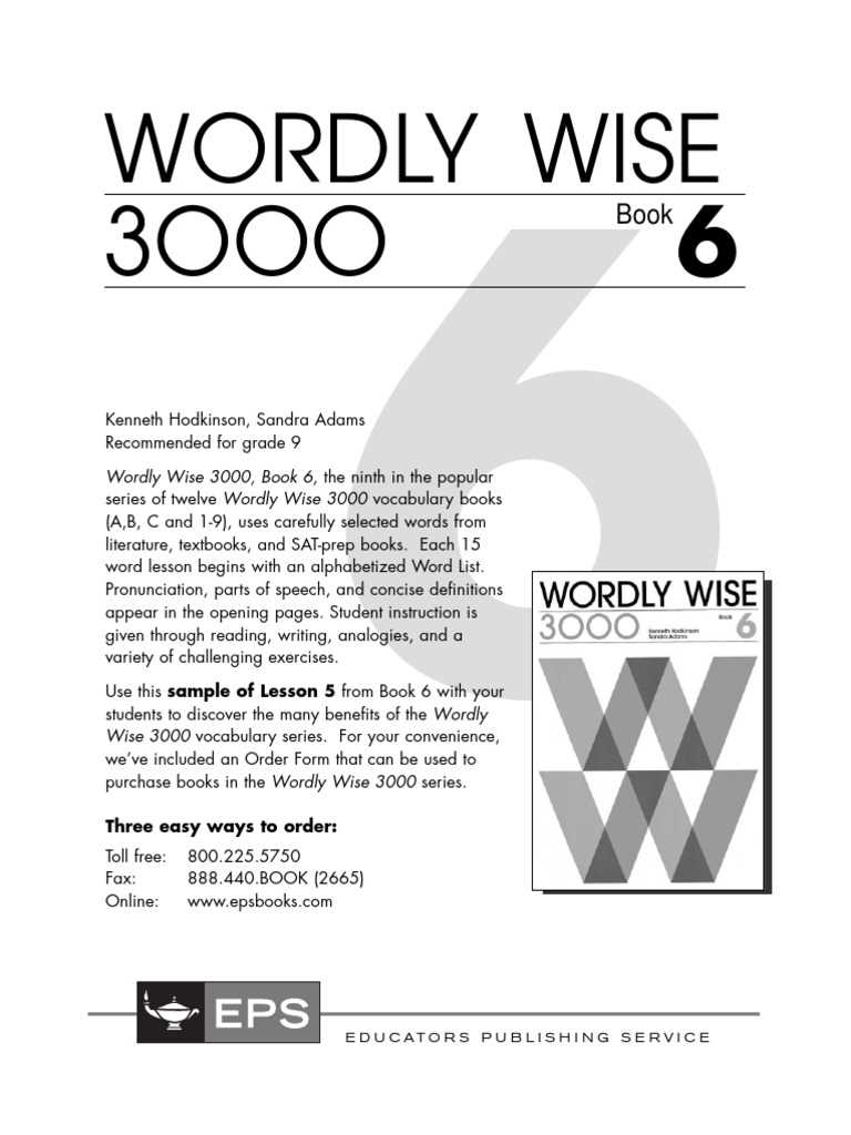 wordly wise lesson 6 answer key