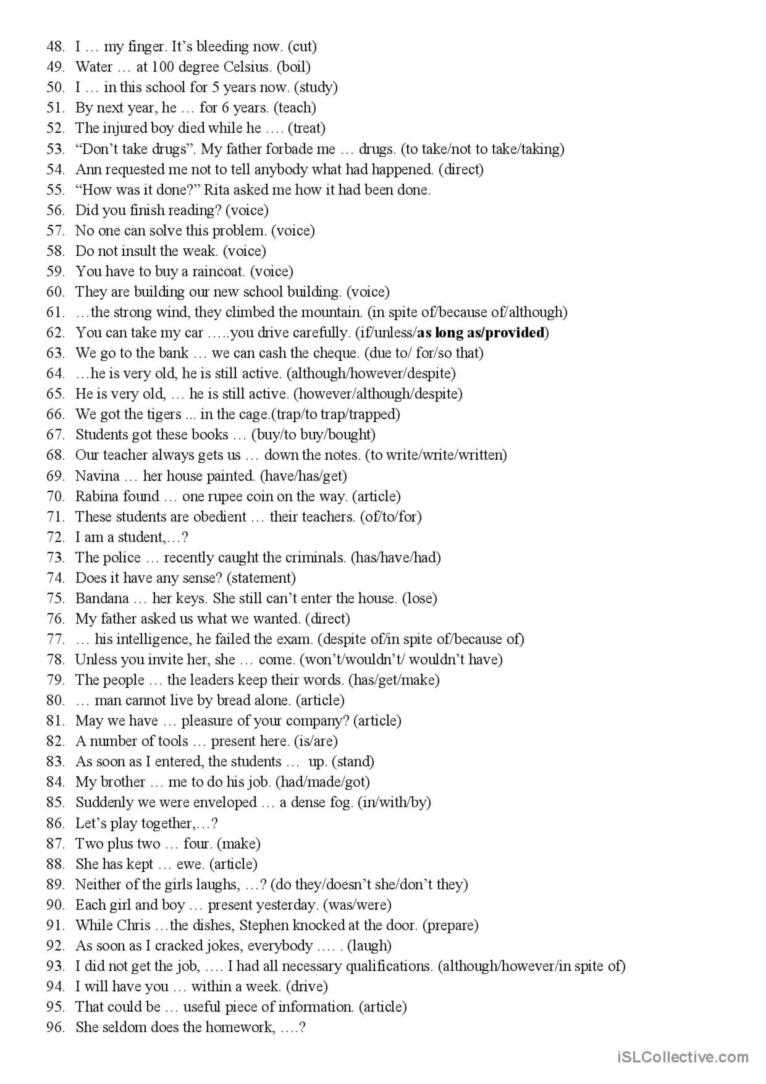 paragraph review ws 4 answer key