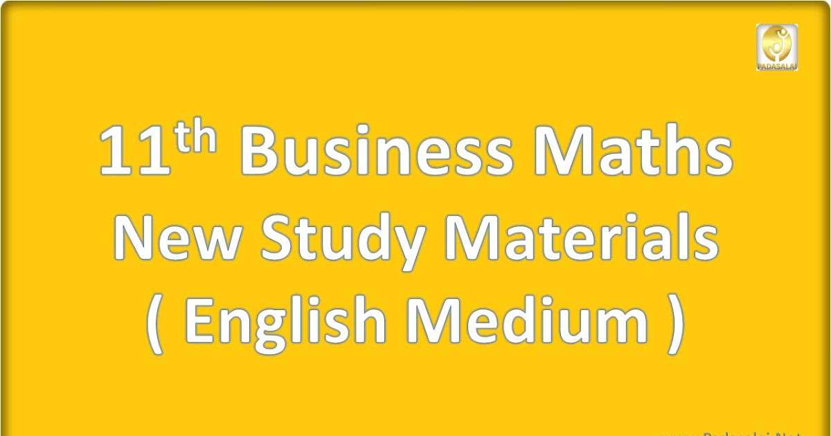 11th business maths answer key