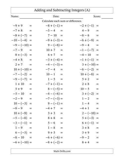 lesson 1.1 adding integers with the same sign answer key lesson 1.1 adding integers with the same sign answer key