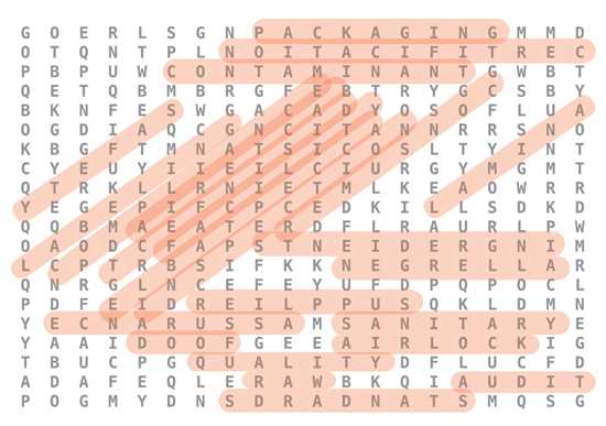 culinary arts word search answer key