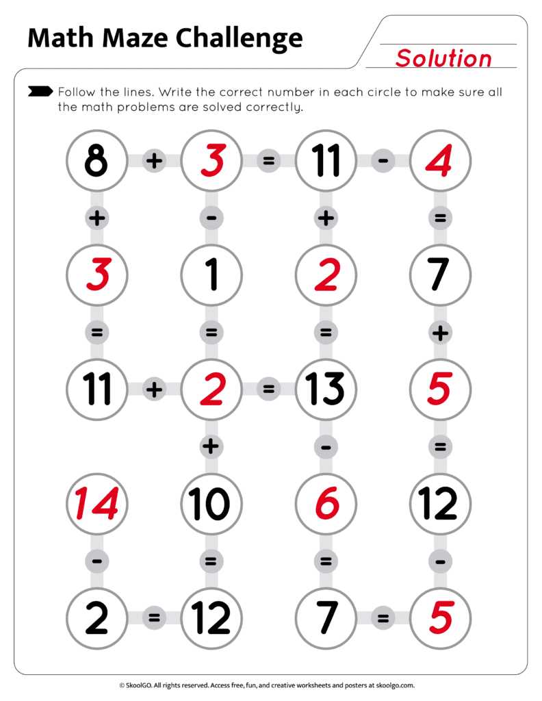 maze answer key grade 4
