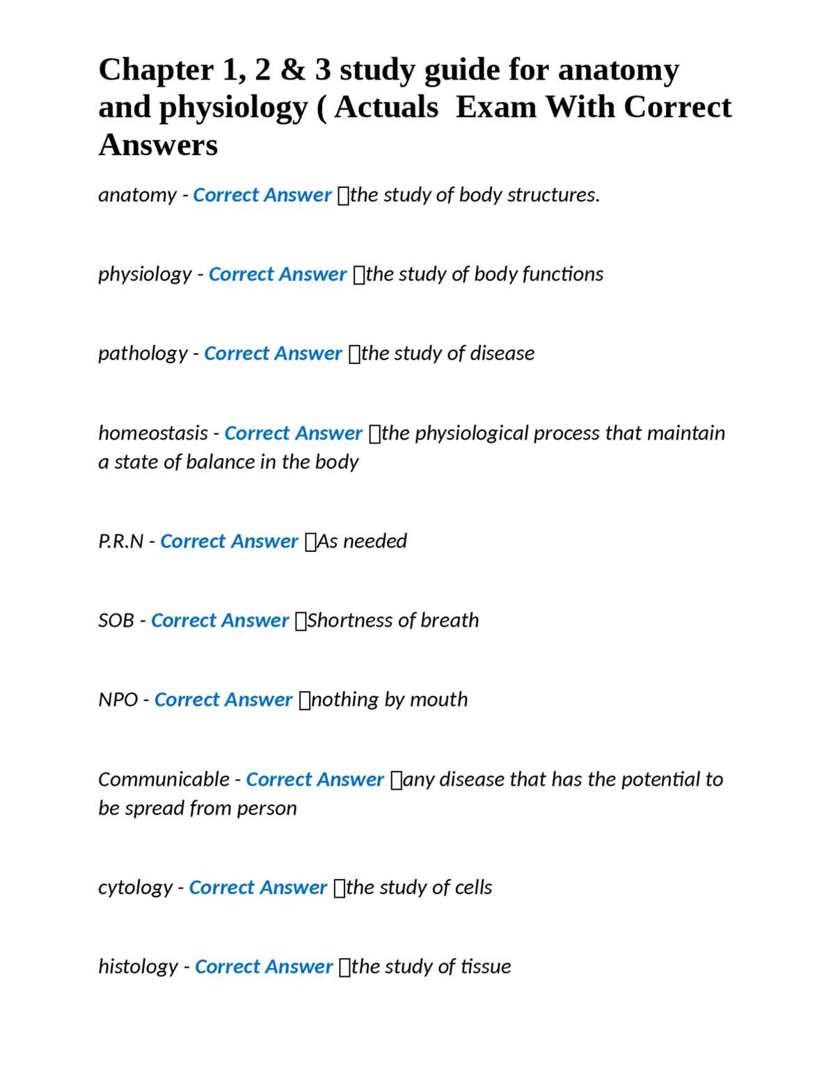 openstax anatomy and physiology review answer key