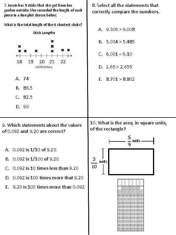 fsa grade 5 answer key
