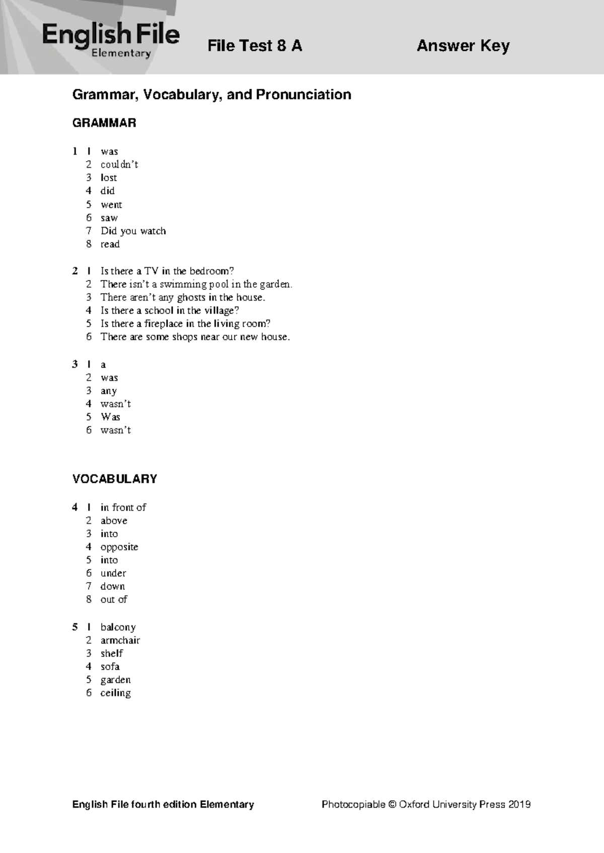 oxford learners grammar and composition 8 answers key