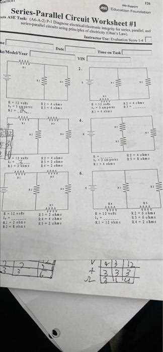 parallel circuit worksheet answer key