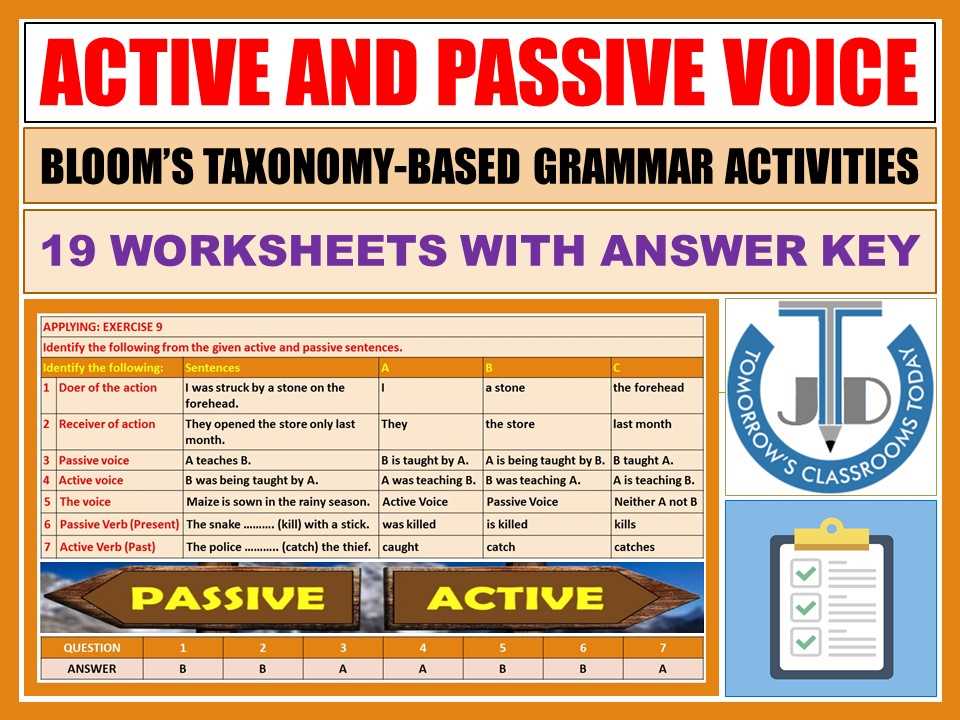 active/passive voice answer key