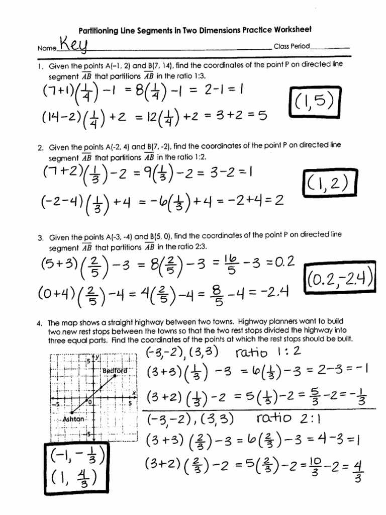 partitioning a segment math lib answer key