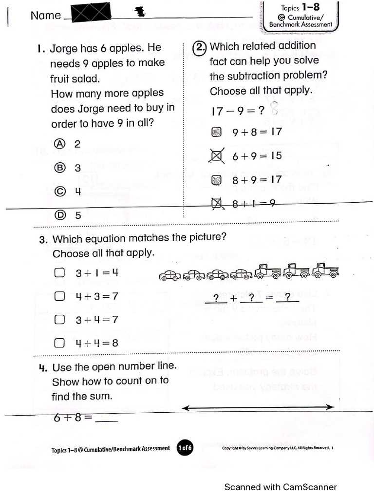 performance assessment grade 8 answer key