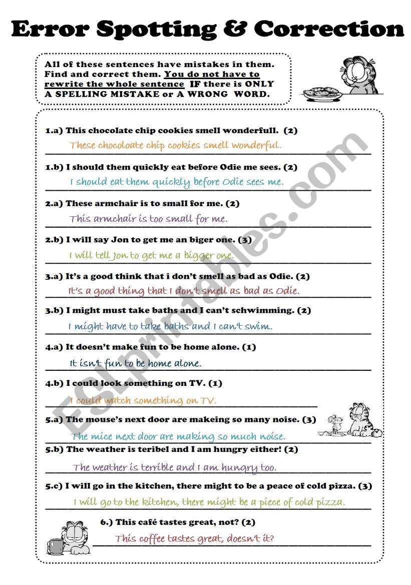 find the errors ii answer key find the errors ii answer key