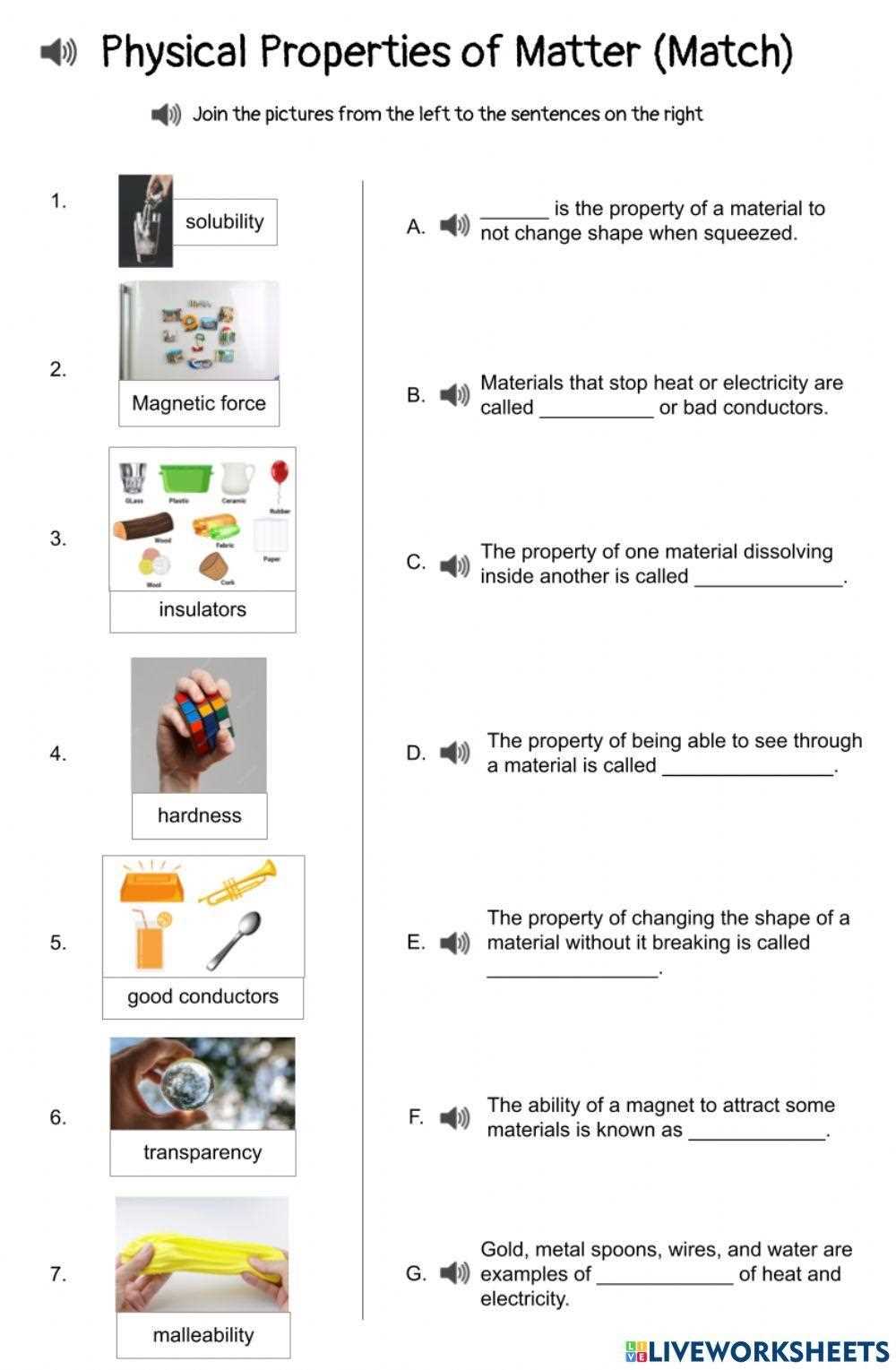 physical properties answer key