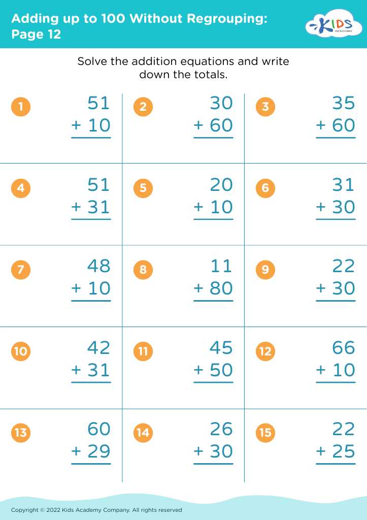rocket math subtraction answer key