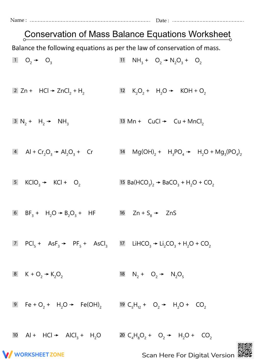 mass mass problems answer key