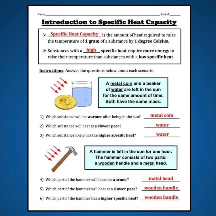 pogil calorimetry answer key