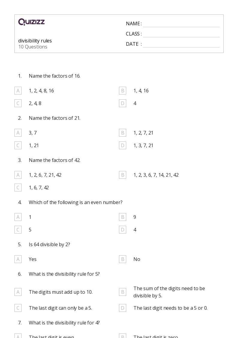 power practice pre algebra 5 8 answer key divisibility tests