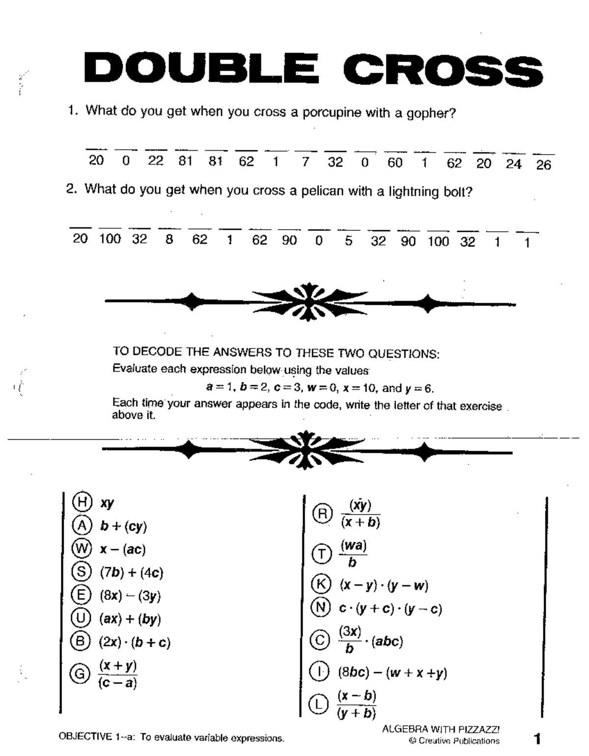 pre algebra with pizzazzi book dd answer key