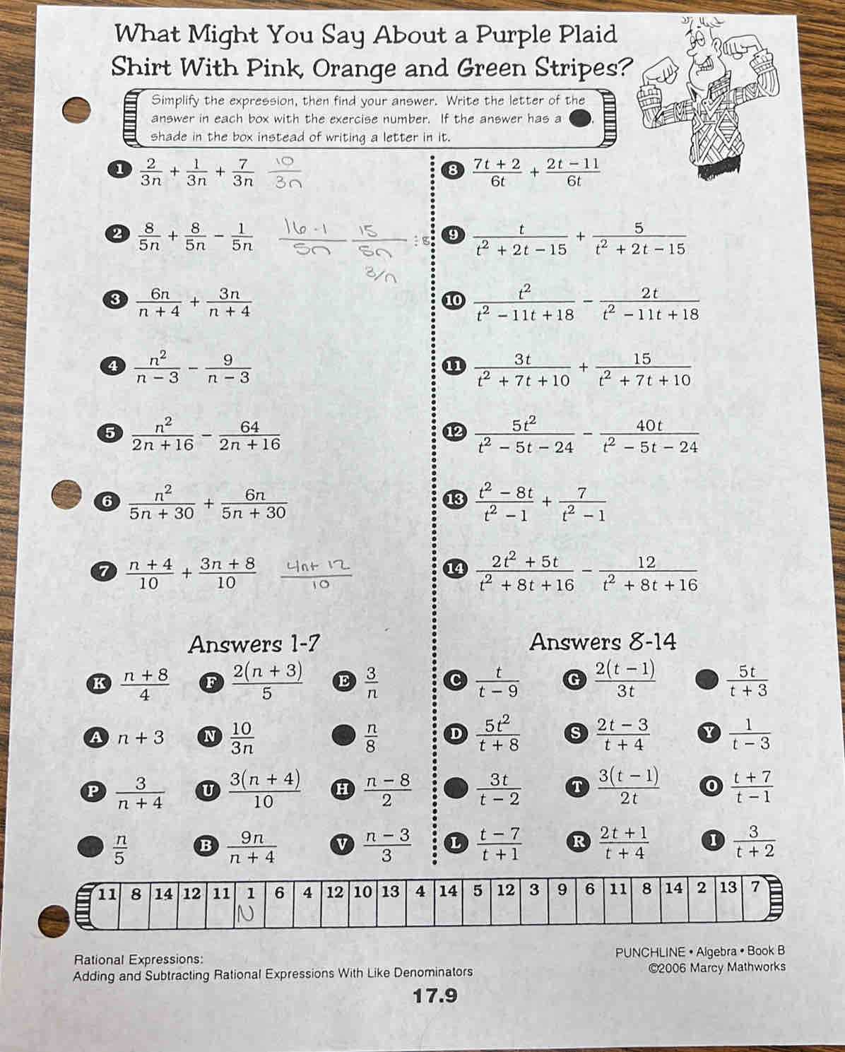 punchline algebra book b answer key 12.2