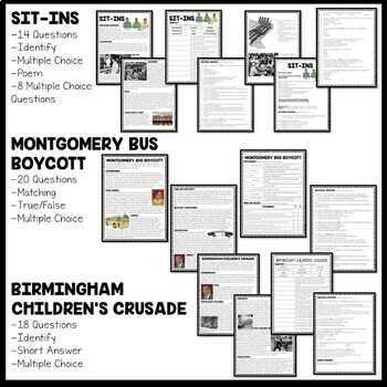 civil rights road trip worksheet answer key