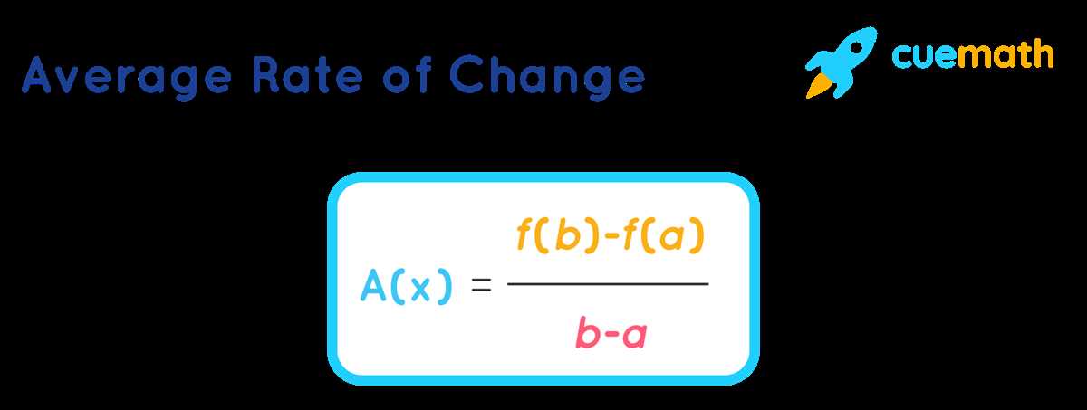 average rate of change answer key