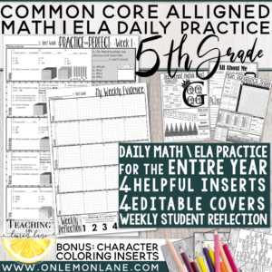 5th grade week 3 math daily review answer key