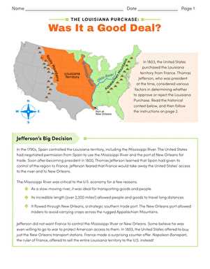 reading like a historian louisiana purchase answer key