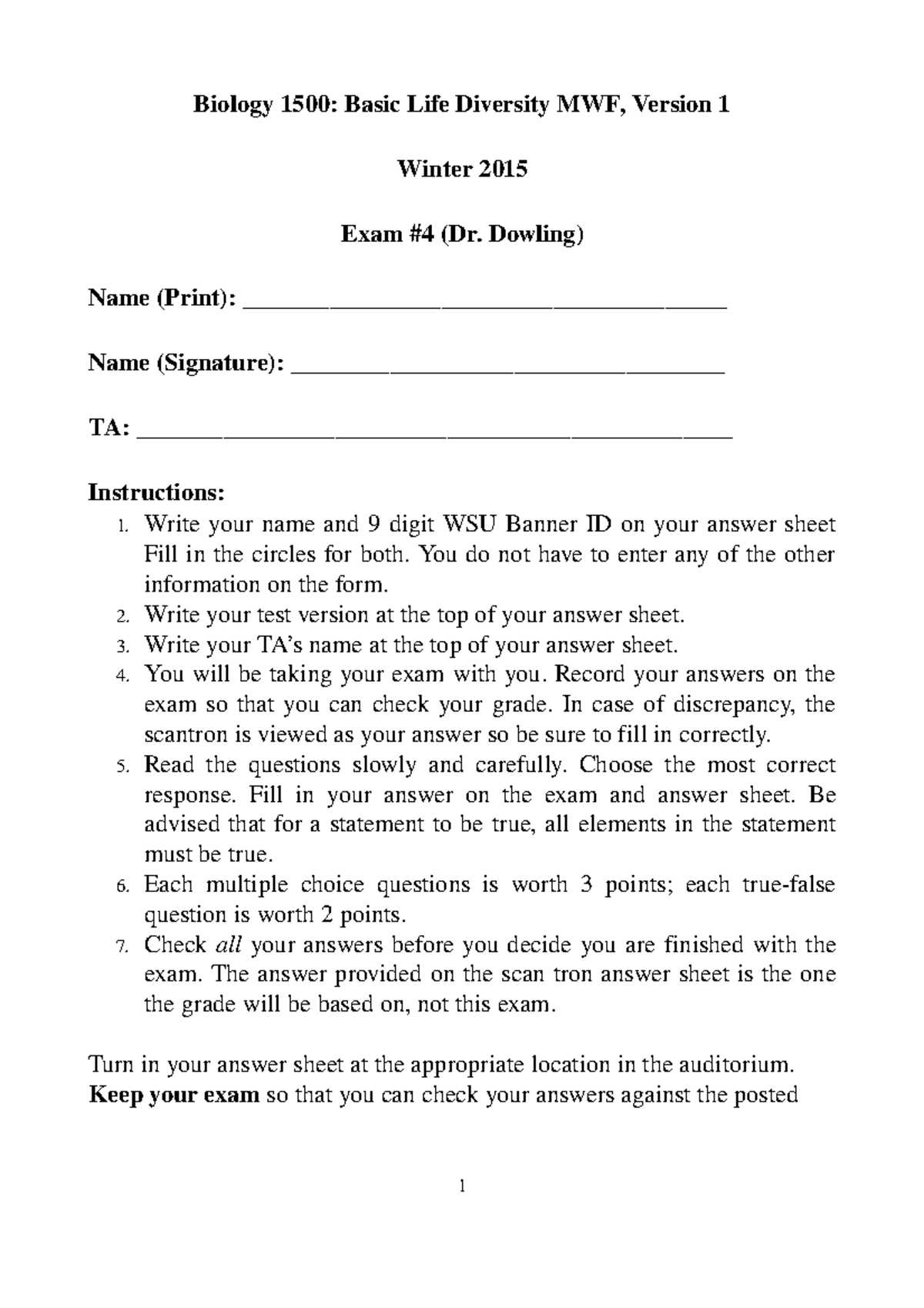 human biology study guide for test 4 answer key