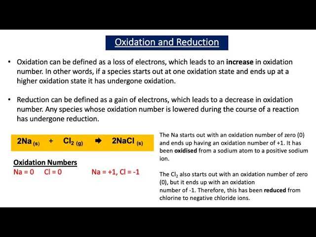 lesson 26 what are oxidation numbers answer key