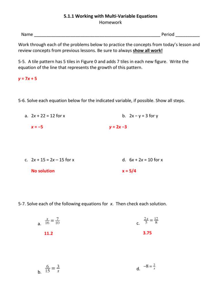 5.1 1 answer key