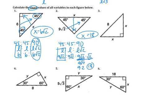 geometry special right triangles review answer key geometry special right triangles review answer key