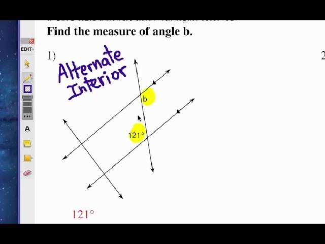 angle relationships test review answer key