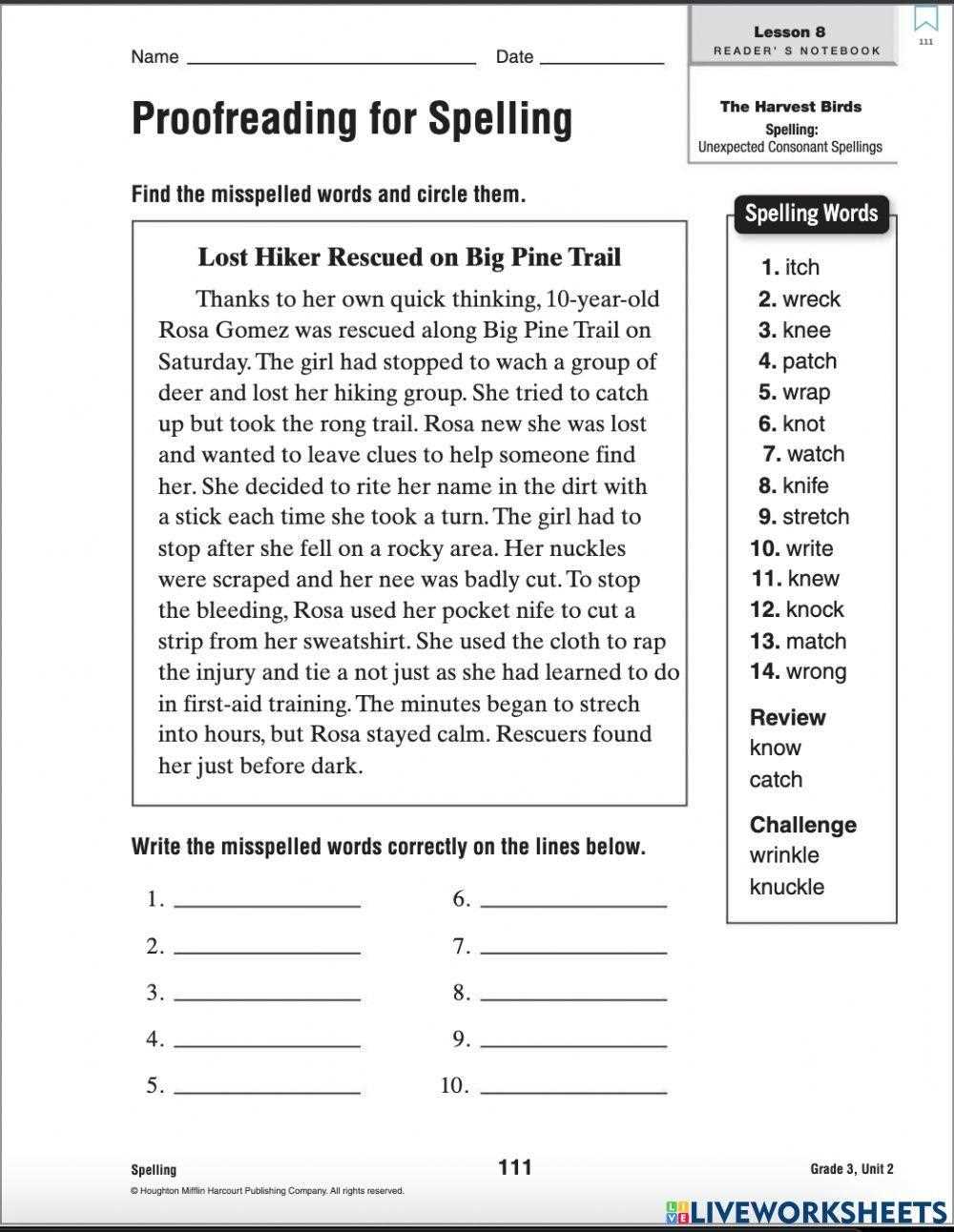 readers notebook 5th grade answer key