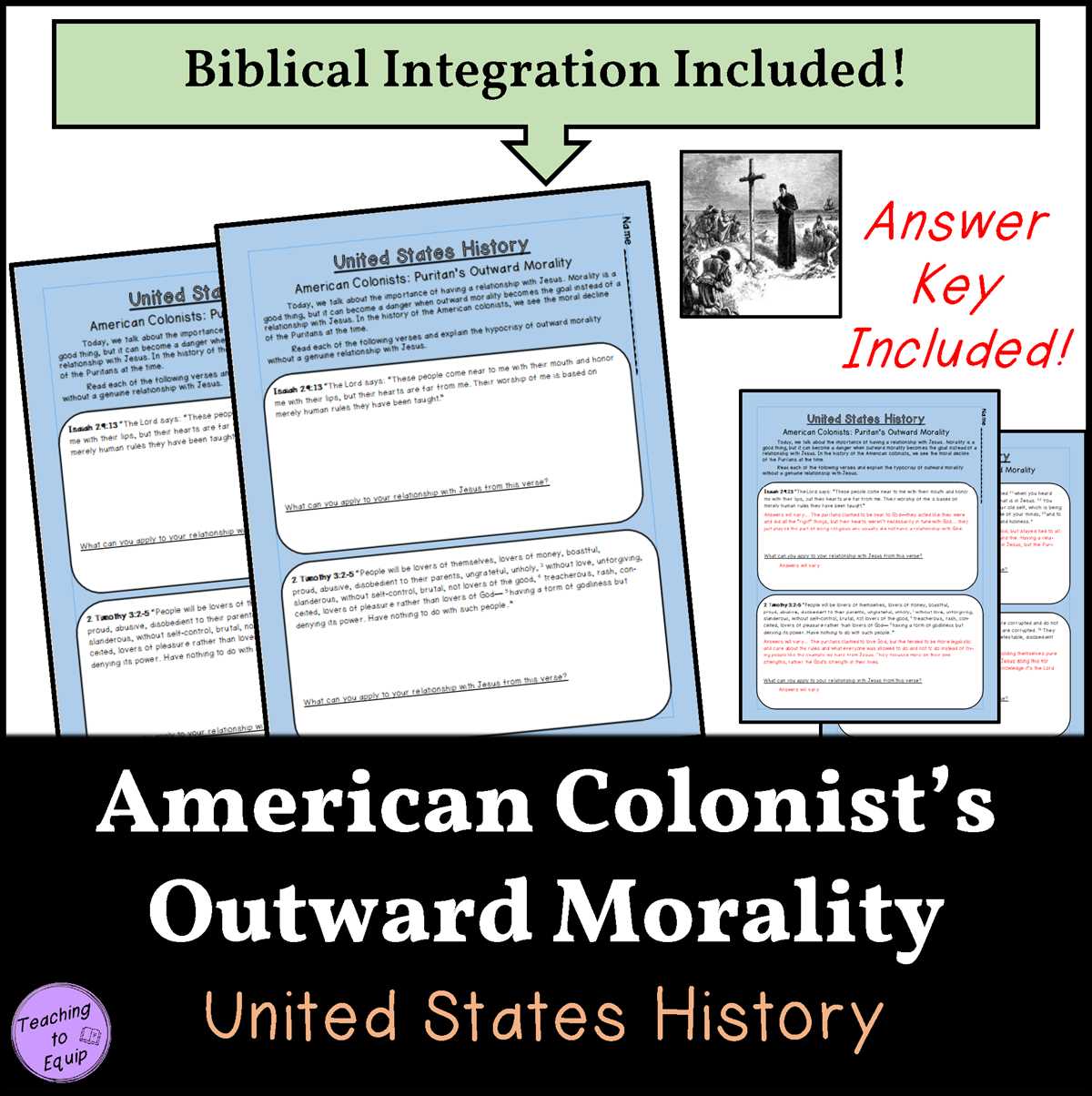 reading like a historian puritans guiding questions answer key