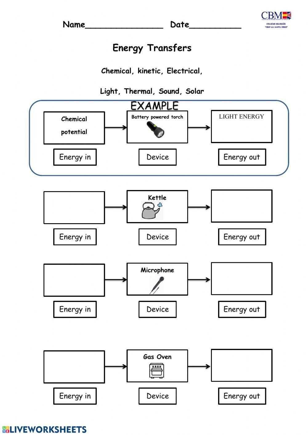 reading science energy transformations answer key