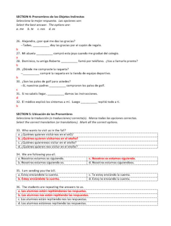 realidades 2 capitulo 3a answer key