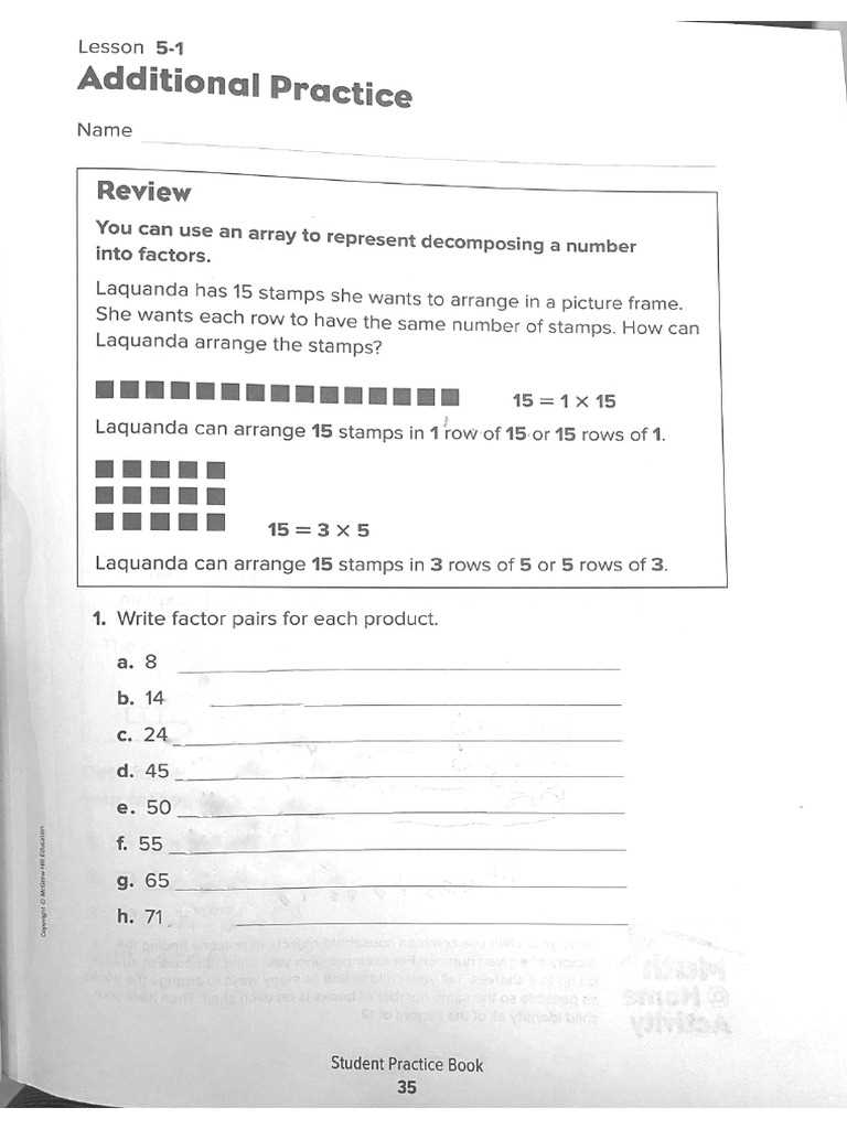 reveal math student practice book answer key