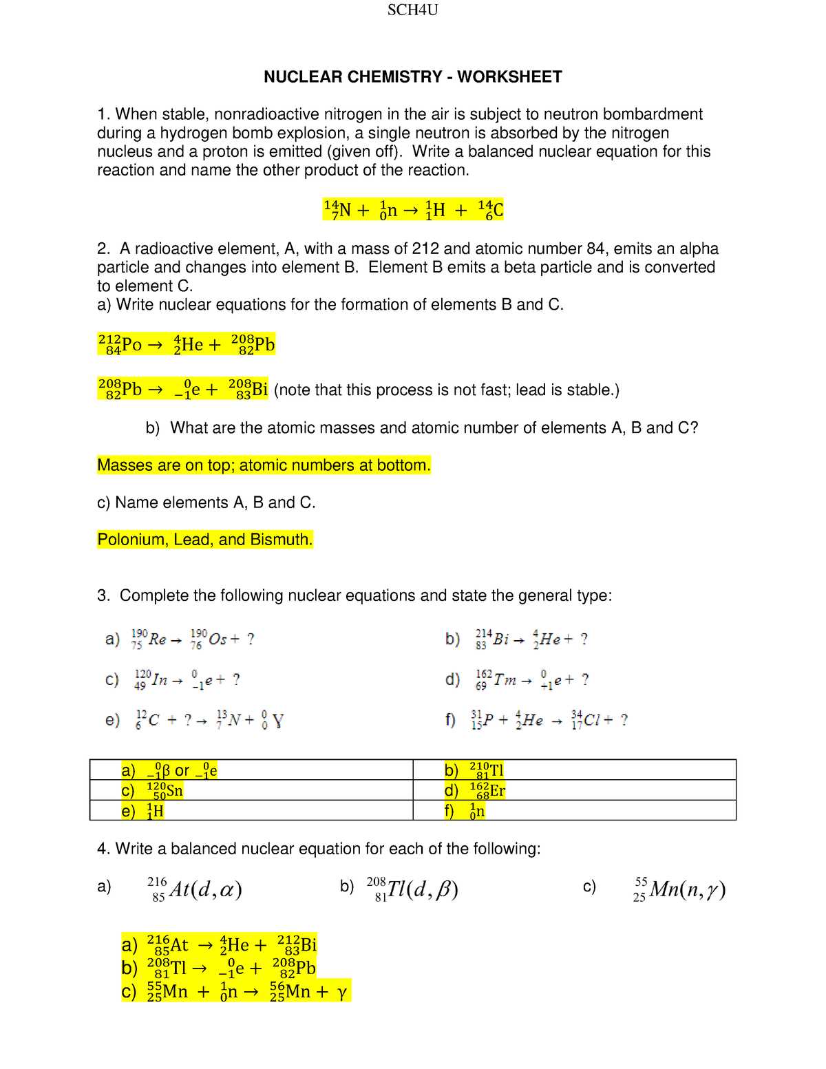 review key equations chemistry answers