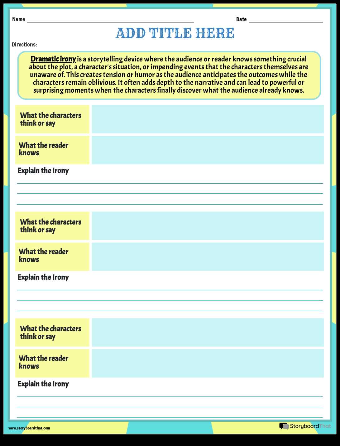 identifying irony answer key