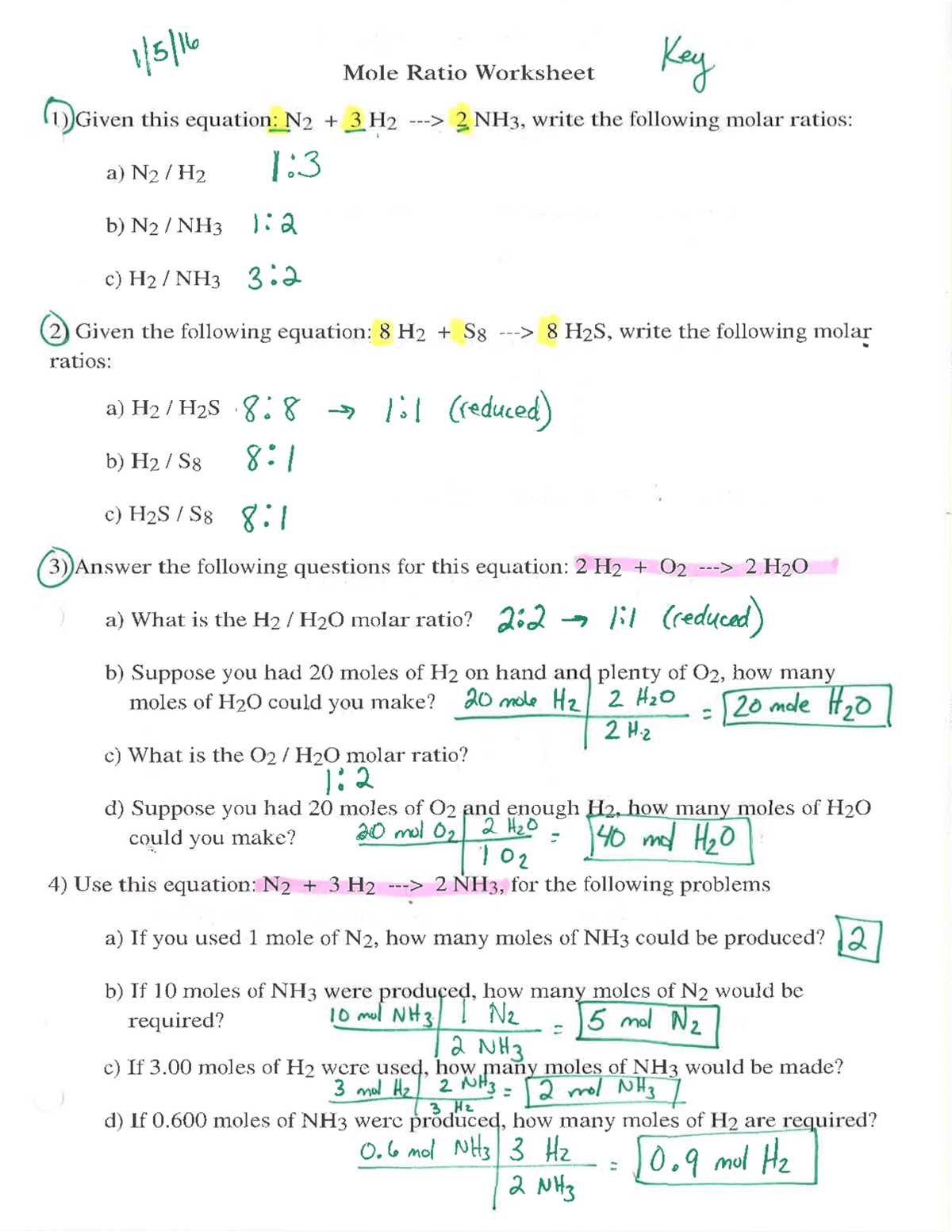 mole ratios pogil answer key mole ratios pogil answer key