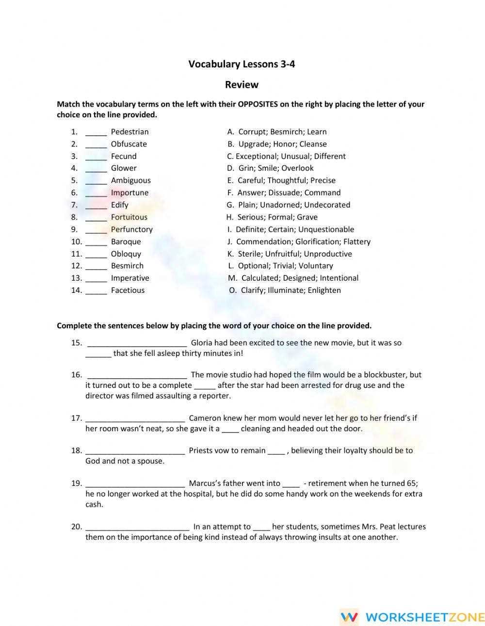 sat vocabulary lesson 6 answer key sat vocabulary lesson 6 answer key