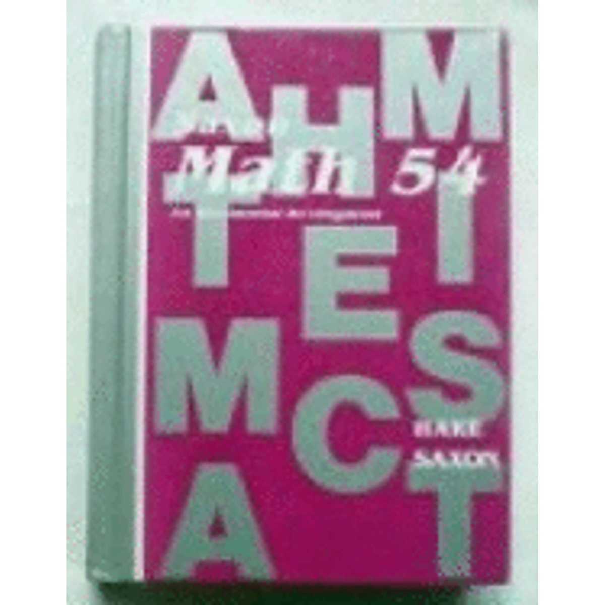 saxon math 54 2nd edition answer key