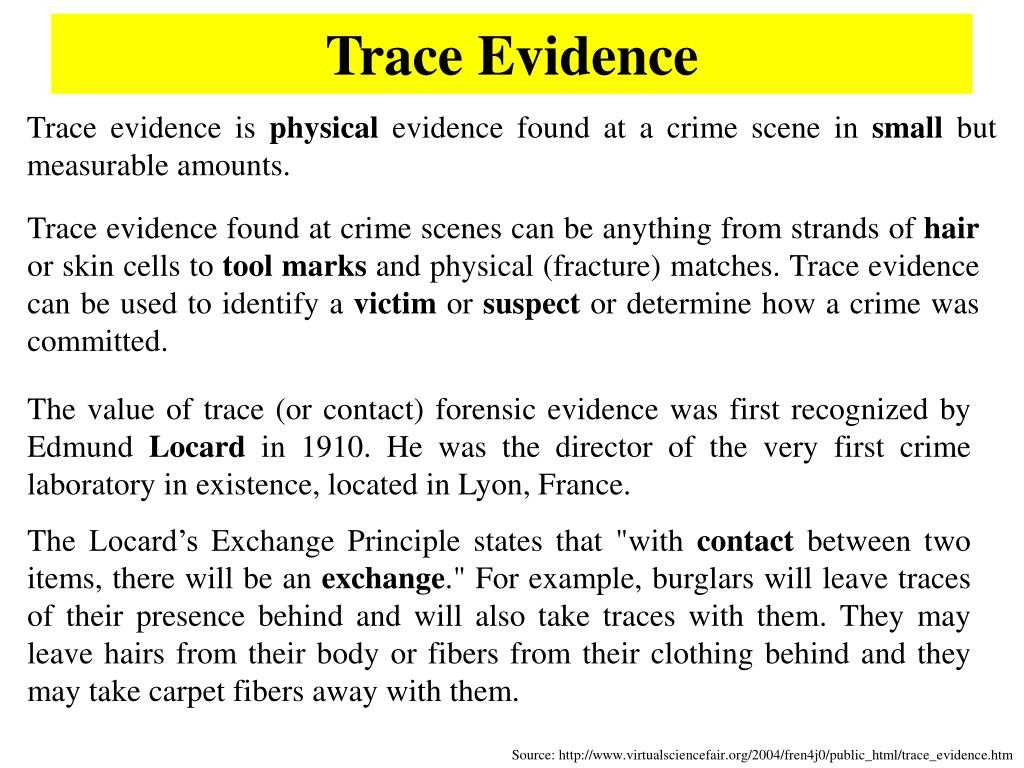 sciencespot.net answer key physical evidence notes