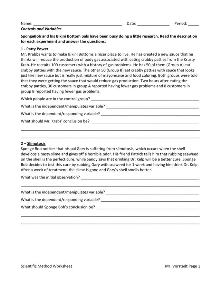 scientific method controls and variables part 1 answer key scientific method controls and variables part 1 answer key
