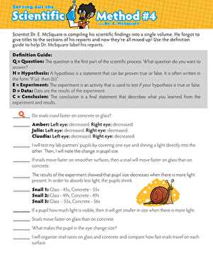 scientific method worksheet and answer key