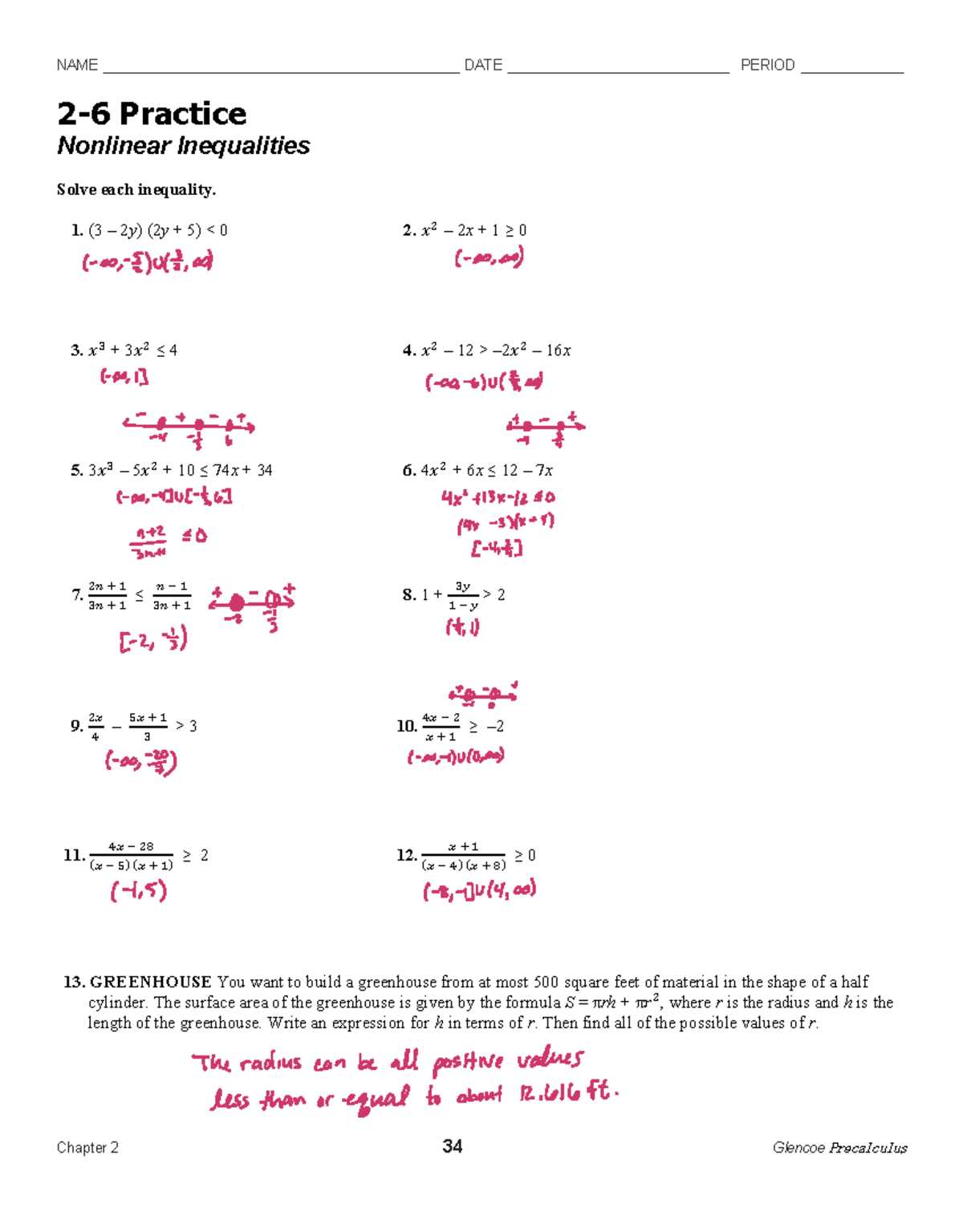 lesson 7 homework practice linear and nonlinear functions answers key
