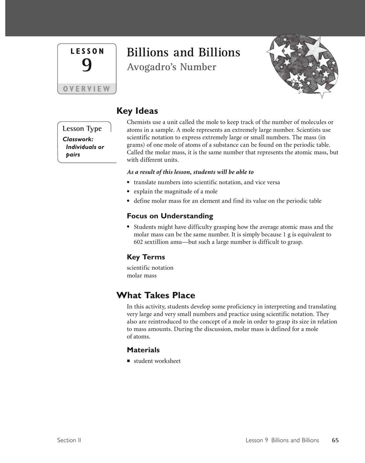 chemistry worksheet avogadros number answer key